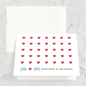 "Only Fish for Me" - Wedding Thank You Cards in Tropical Sea by Ling Wang - Front
