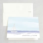 "Set Sail" - Wedding Thank You Cards in Mediterranean by Sarah Brown - Front