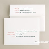 "Bold Type" - Wedding Thank You Cards in Parrot by Owl and Toad - FREE Recipient Addressing