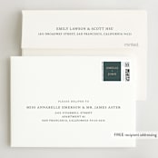 "Simply Modern" - Wedding Thank You Cards in Jade by Something Noir - FREE Recipient Addressing
