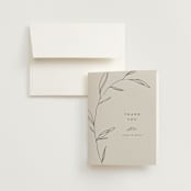 "Waldorf" - Wedding Thank You Cards in Taupe by Kelly Schmidt - Front