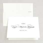 "Charming Go Lightly" - Wedding Thank You Cards in Crisp Black by danielleb - Front