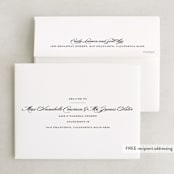 "Charming Go Lightly" - Wedding Thank You Cards in Crisp Black by danielleb - FREE Recipient Addressing