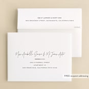 "printed" - Wedding Thank You Cards in Onyx by JoAnn Jinks - FREE Recipient Addressing