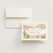 "Westward" - Wedding Thank You Cards in Red Rock by Paper Sun Studio - Front