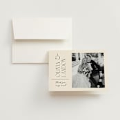 "The Manor" - Wedding Thank You Cards in Buff by Pixel and Hank - Front
