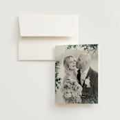 "Juniper" - Wedding Thank You Cards in Emerald by Kate Ahn - Front