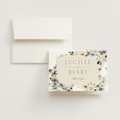"Swept Away" - Wedding Thank You Cards in Petal by Leah Bisch - Front