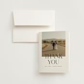 "Photographie" - Wedding Thank You Cards in Noir by Christie Garcia - Front