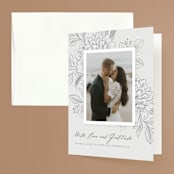 "Loving" - Wedding Thank You Cards in Cloudy by Paper Raven Co. - Front
