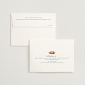 "Swan Crest" - Wedding Thank You Cards in Royal by Cass Loh - FREE Recipient Addressing