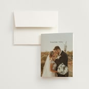 "Convergence" - Wedding Thank You Cards in Cream by Annie Lowe - Front