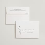 "Sketched Florals" - Wedding Thank You Cards in Storm by Baumbirdy - FREE Recipient Addressing