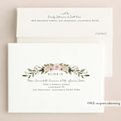 "Diamond Blush" - Wedding Thank You Cards in Rose by Susan Moyal - FREE Recipient Addressing
