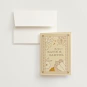 "Nouveau Love" - Wedding Thank You Cards in Umber by Morgan Ramberg - Front