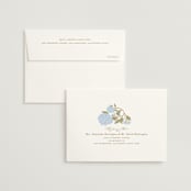 "Hydrangea Garden" - Wedding Thank You Cards in Navy by Susan Zinader - FREE Recipient Addressing