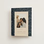 "Magnolias" - Wedding Thank You Cards in Sky by Sabrin Deirani - Front