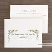 "Garden Glamour" - Wedding Thank You Cards in Sage by Kristen Smith - FREE Recipient Addressing