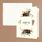"Vintage Garden Invite" - Wedding Thank You Cards in Vintage Beige by Alisa Wismer - Front