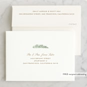 "Painted Ferns" - Wedding Thank You Cards in Cream by Amy Kross - FREE Recipient Addressing