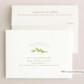 "Southern Garden" - Wedding Thank You Cards in Moss by Lori Wemple - FREE Recipient Addressing