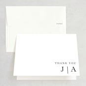 "Sophistotype" - Wedding Thank You Cards in Sea Salt by Snow and Ivy - Front
