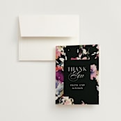 "Beauties" - Wedding Thank You Cards in Noir by Lori Wemple - Front