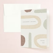 "Minimalist Shapes" - Wedding Thank You Cards in Natural by Heather Cairl - Front