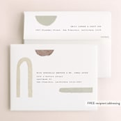 "Minimalist Shapes" - Wedding Thank You Cards in Natural by Heather Cairl - FREE Recipient Addressing