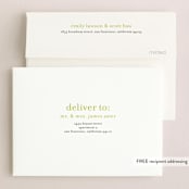 "float + celebrate" - Wedding Thank You Cards in Celery by Float Paperie - FREE Recipient Addressing