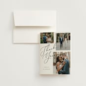 "Whimsy" - Wedding Thank You Cards in Snow by AK Graphics - Front