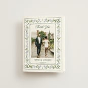 "Vintage Sketched" - Wedding Thank You Cards in Wisteria by Jenna Holcomb - Front
