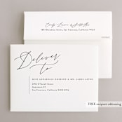 "Violet " - Wedding Thank You Cards in Linen by Kelly Schmidt - FREE Recipient Addressing