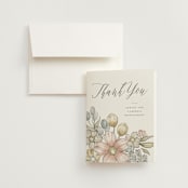 "Summer Garden" - Wedding Thank You Cards in Garden Rose by Wildfield Paper Co - Front