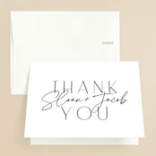 "Perfect Balance" - Wedding Thank You Cards in Onyx by Lauren Chism - Front