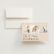"SoHo" - Wedding Thank You Cards in Blush by Hudson meet Rose - Front