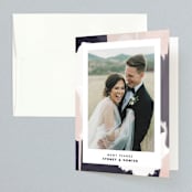 "Artistic Union" - Wedding Thank You Cards in Indigo by Brooke Chandler - Front