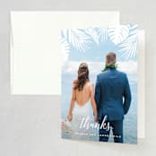 "Tropical Foliage" - Wedding Thank You Cards in Fern by Hooray Creative - Front