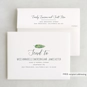 "Tropical Foliage" - Wedding Thank You Cards in Fern by Hooray Creative - FREE Recipient Addressing