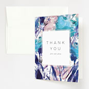 "Blissful Blooms" - Wedding Thank You Cards in Celestial by Grace Kreinbrink - Front