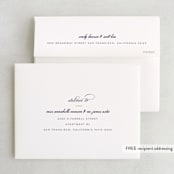 "Peeking Florals" - Wedding Thank You Cards in Fuchsia by Lori Wemple - FREE Recipient Addressing