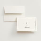 "Crawford" - Wedding Thank You Cards in Ivory by Amy Kross - Front