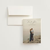 "Mountainview" - Wedding Thank You Cards in Pewter by Sarah Brown - Front
