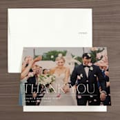 "Landscape" - Wedding Thank You Cards in Champagne by Kelly Schmidt - Front