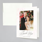 "Flora" - Wedding Thank You Cards in Blush by Nicoletta Savod - Front