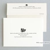 "Modern Floral Frame" - Wedding Thank You Cards in Champagne by Faith Harlow - FREE Recipient Addressing