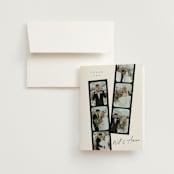 "Snapshots" - Wedding Thank You Cards in Pearl by Leah Bisch - Front