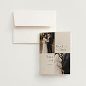 "Portland" - Wedding Thank You Cards in Latte by Kristie Kern - Front