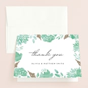 "Watercolor Delight" - Wedding Thank You Cards in Aqua by Petra Kern - Front