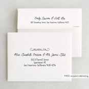 "Inked" - Wedding Thank You Cards in Honey Bee by GeekInk Design - FREE Recipient Addressing